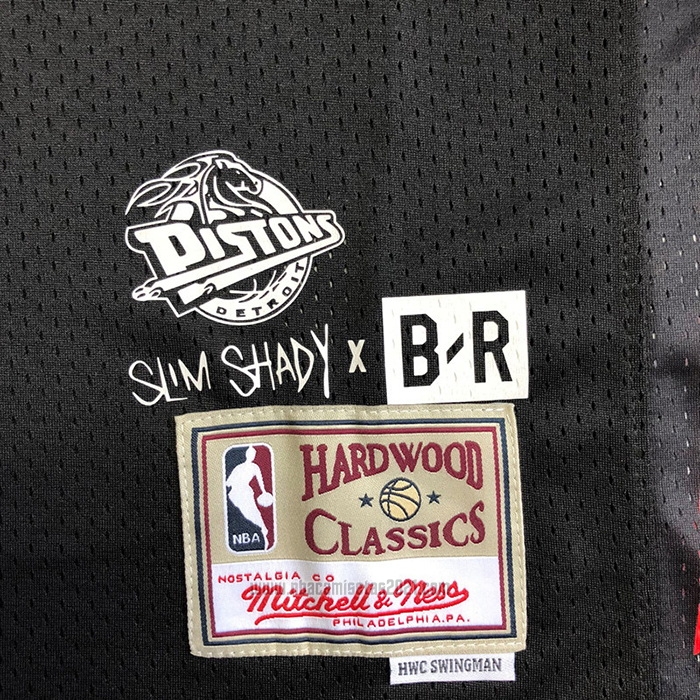 Camiseta Detroit Pistons Slim Shad X BR #313 Negro
